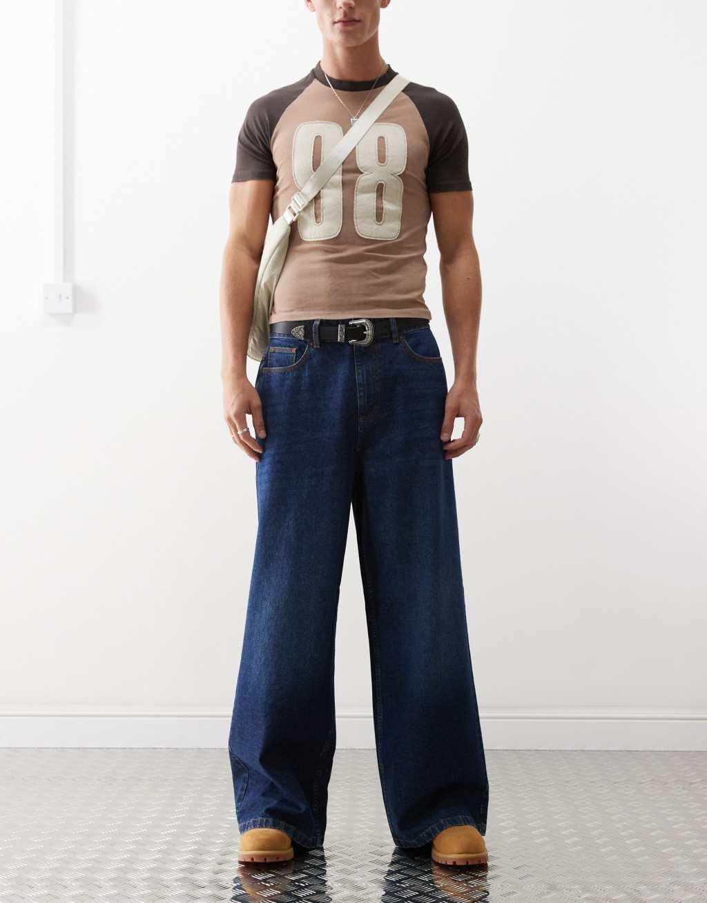 COLLUSION X003 wide leg jeans in darkwash product image