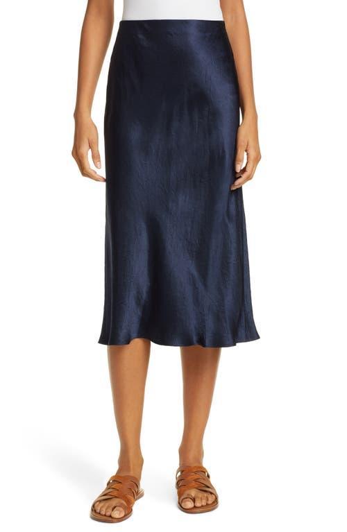 Womens Satin Midi-Skirt Product Image