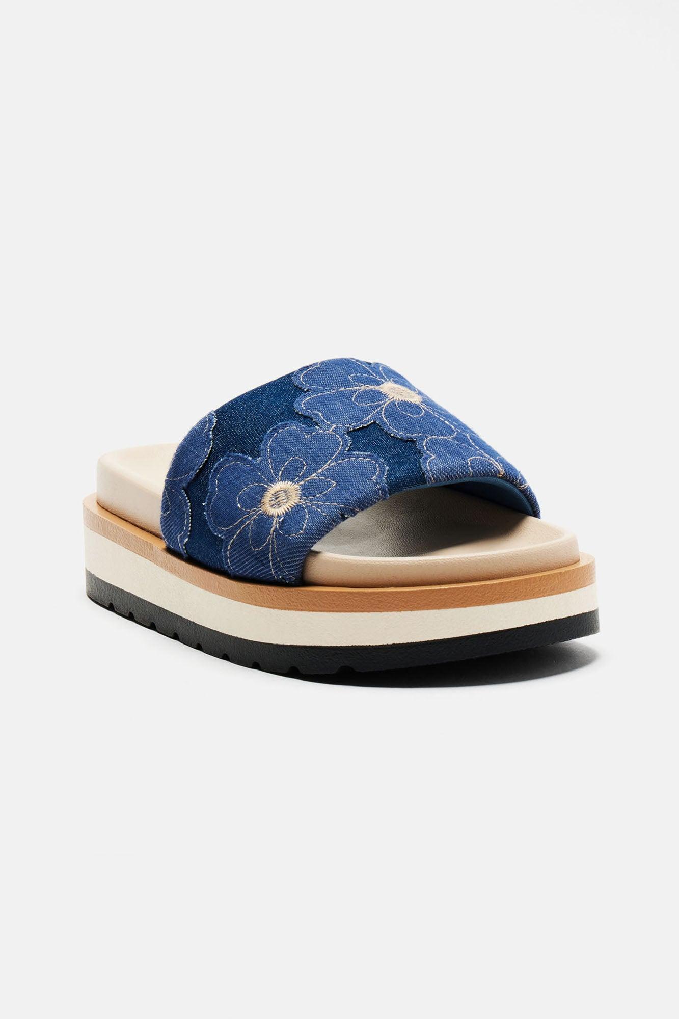 Janisa Platform Sandals - Denim Product Image