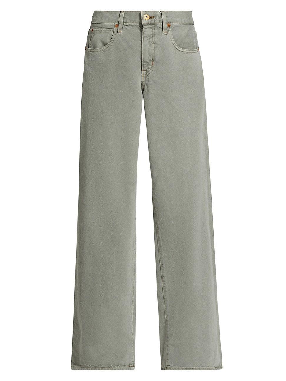 Womens Mica Low-Rise Wide Jeans product image