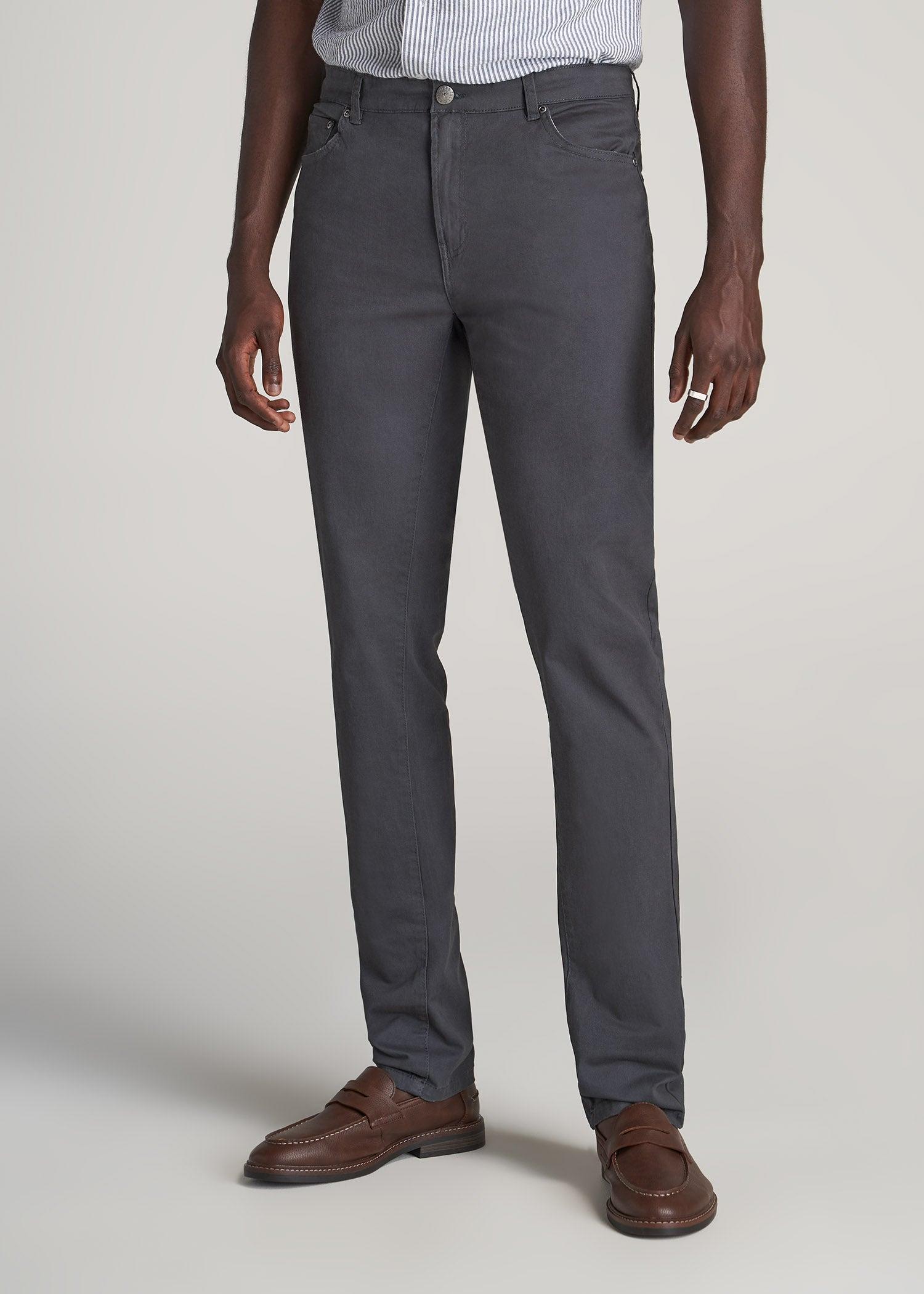 Dylan SLIM FIT Five-Pocket Pants For Tall Men in Iron Grey Male Product Image