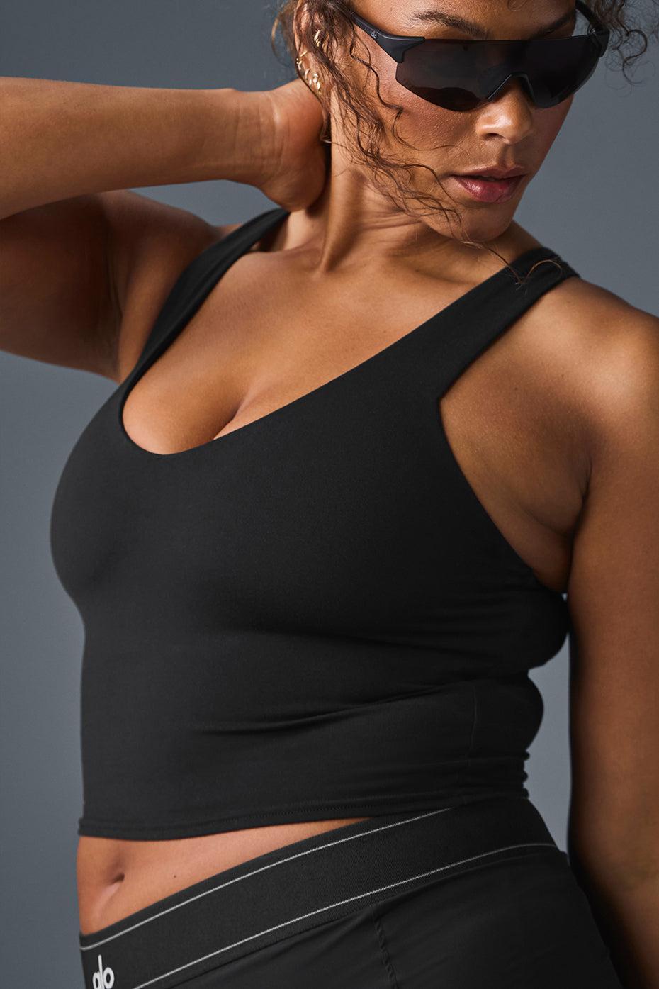 Airbrush Real Bra Tank - Black Female Product Image