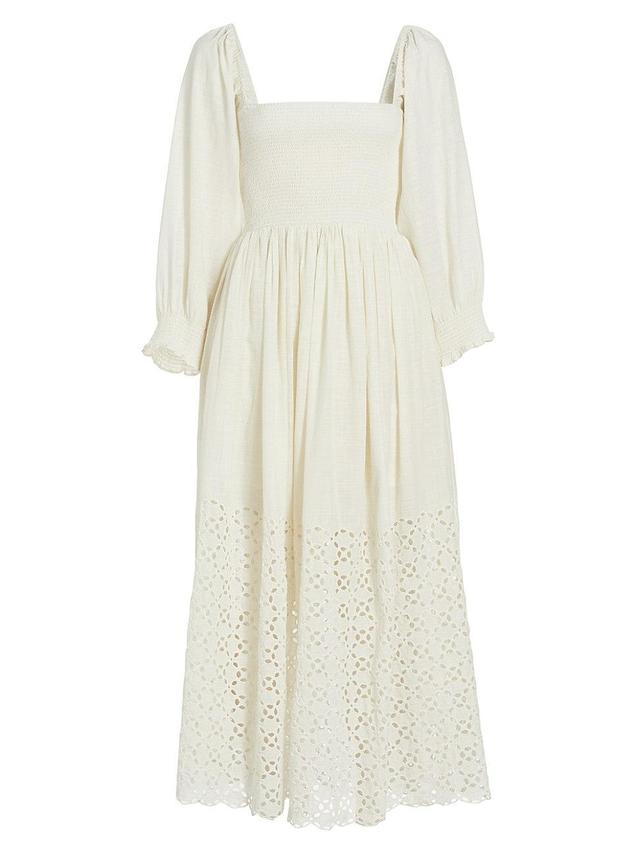 Womens Perfect Storm Eyelet Cotton Maxi Dress Product Image