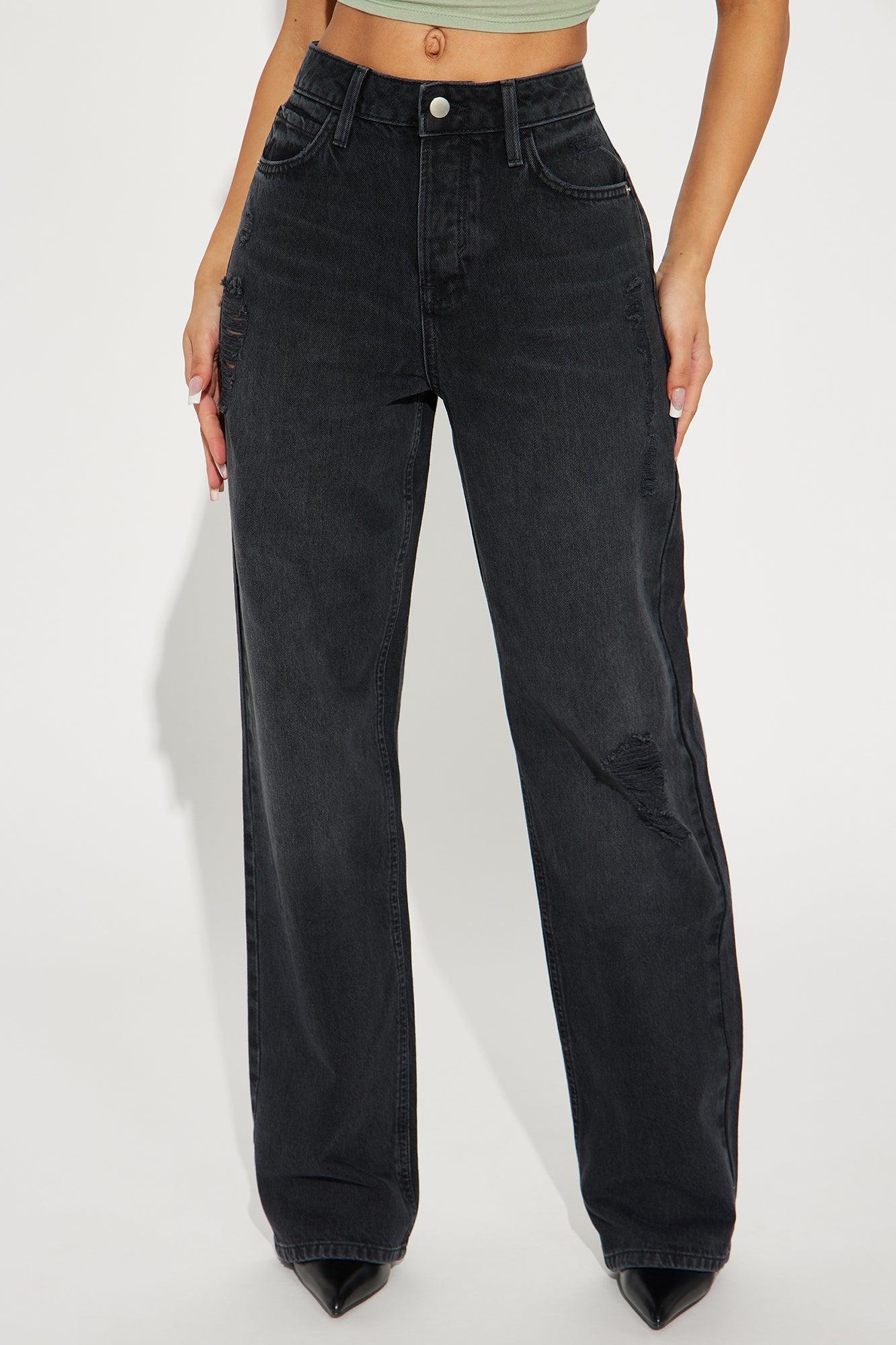 Perfect Timing Straight Leg Jeans - Black Wash Product Image