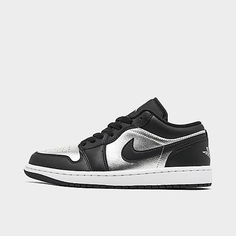 Jordan Womens AJ 1 Low SE - Basketball Shoes White/Black/Metallic Silver Product Image