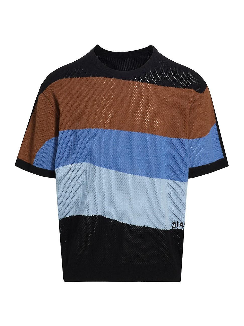 Mens Colorblocked Wool Knit T-Shirt Product Image