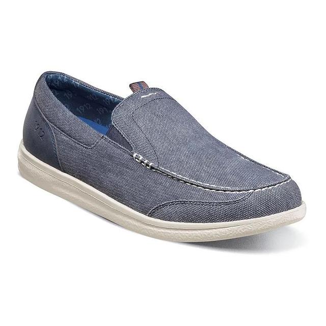 Nunn Bush Brewski Canvas Moccasin Toe Venetian Slip-On (Gunmetal) Men's Shoes Product Image