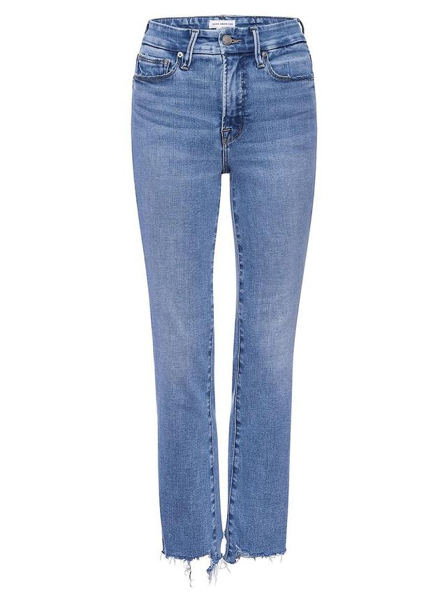 Womens Good Legs High-Rise Stretch Straight Ankle Jeans Product Image