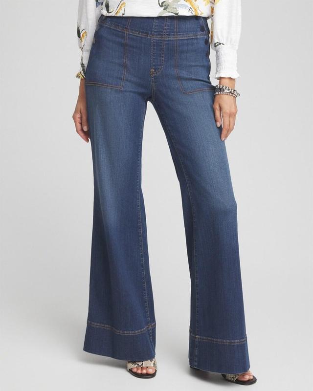 Women's Pull-On Flare Trouser Jeans Product Image