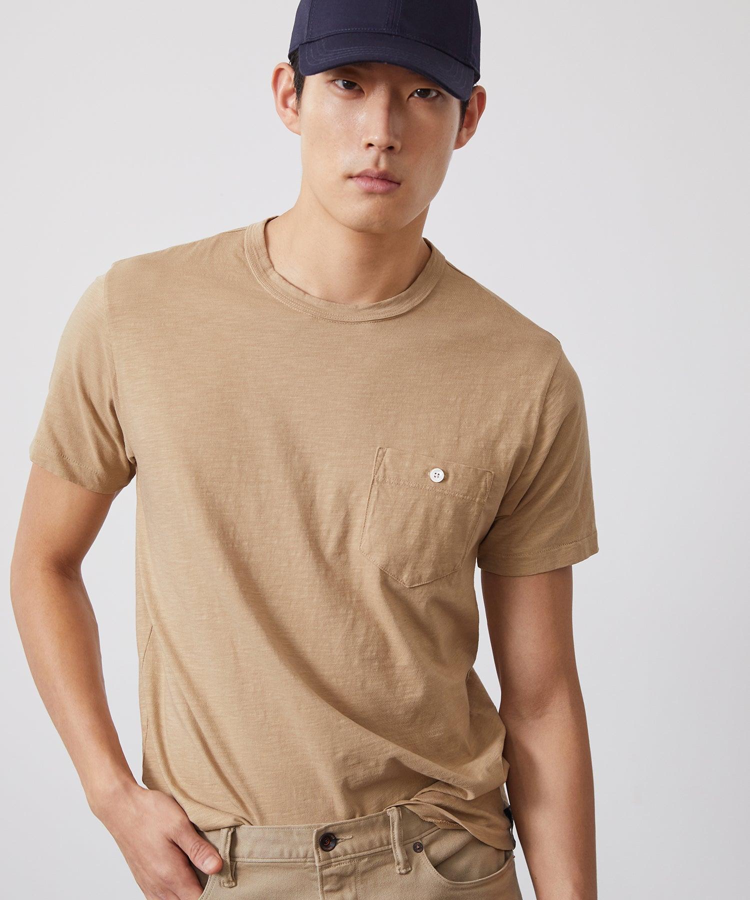 Made in L.A. Homespun Slub Pocket T-Shirt in Baja Dunes Product Image