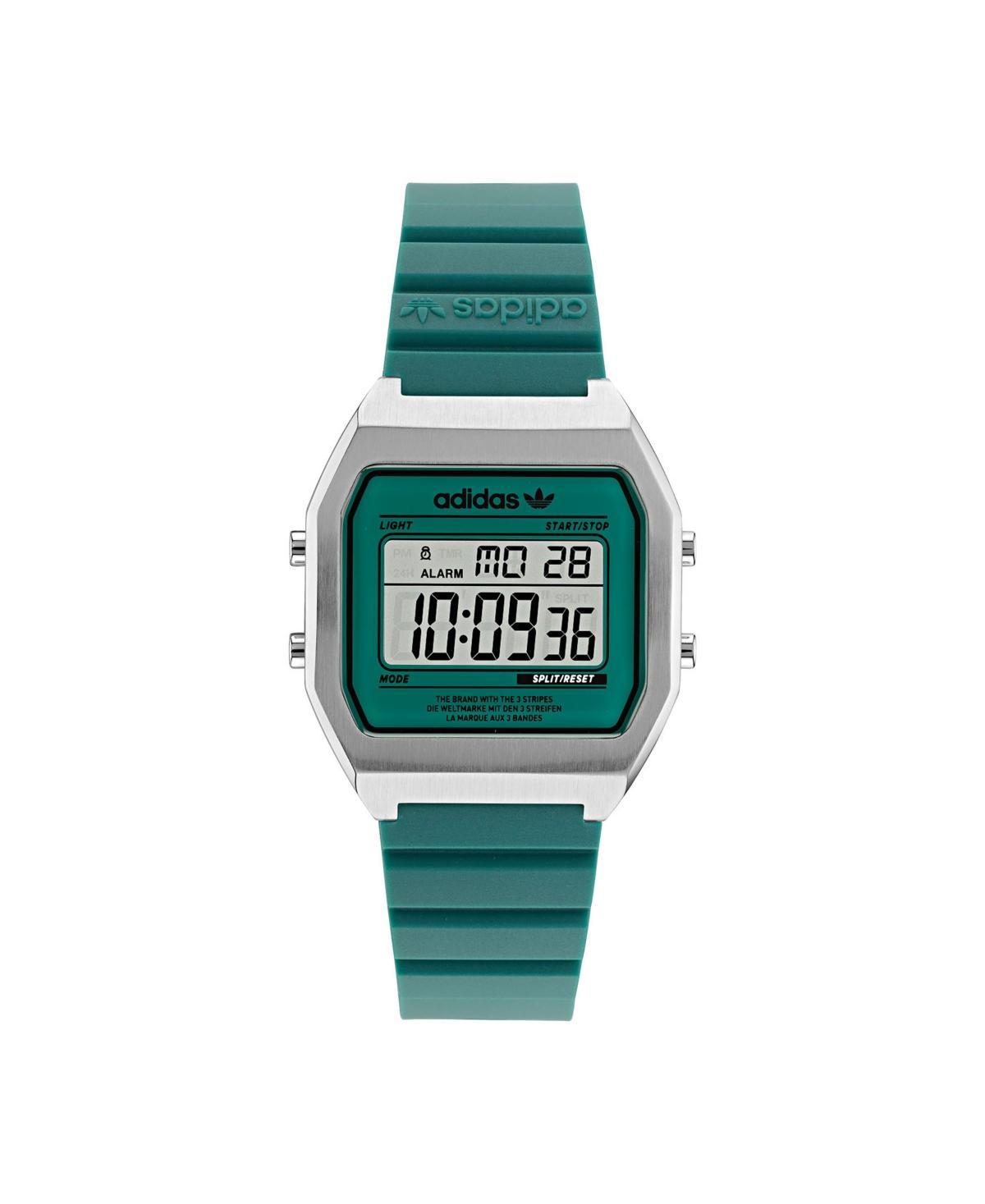 adidas Unisex Digital Two Green Resin Strap Watch 36mm Product Image