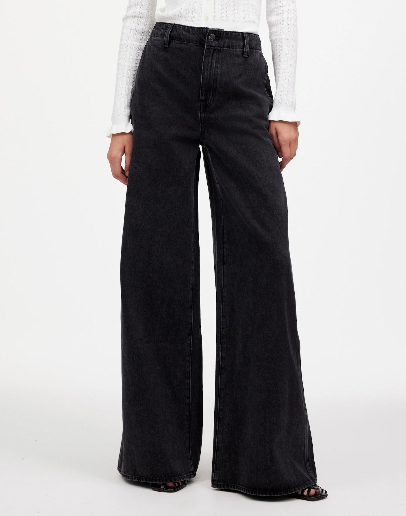 Wide Sweep Denim Trousers Product Image