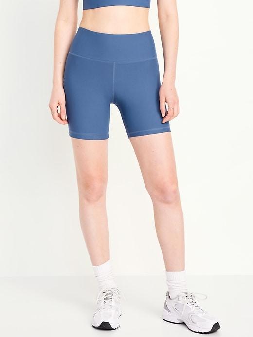 High-Waisted PowerSoft Biker Shorts -- 6-inch inseam Product Image