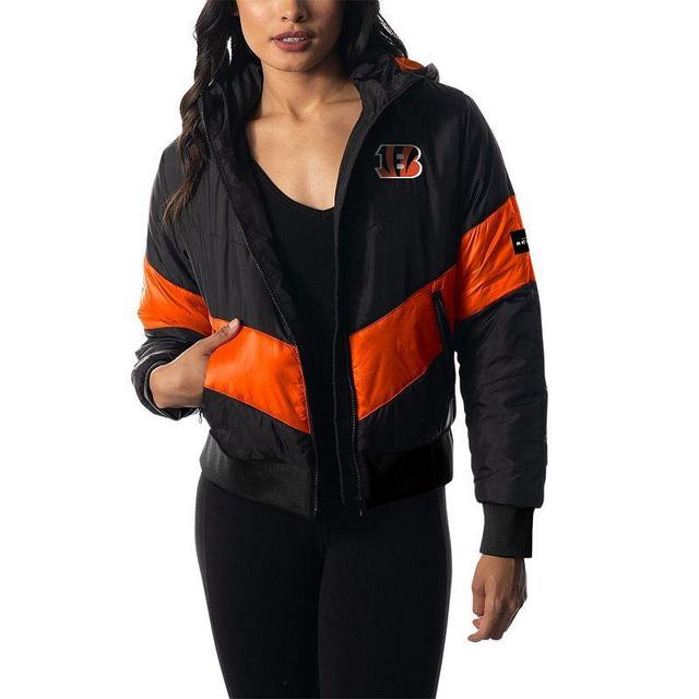 Womens The Wild Collective Cincinnati Bengals Puffer Full-Zip Hoodie Product Image