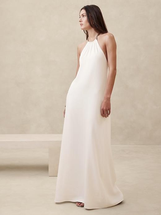 Crepe Halter Gown Product Image