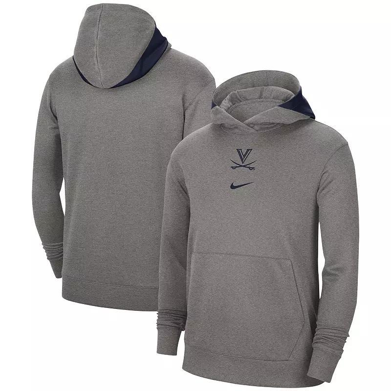 Mens Nike Heather Gray Virginia Cavaliers Team Basketball Spotlight Performance Pullover Hoodie Product Image