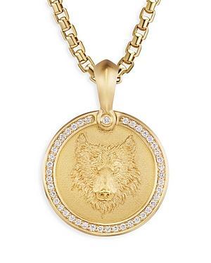 Mens Petrvs Wolf Amulet in 18K Yellow Gold Product Image