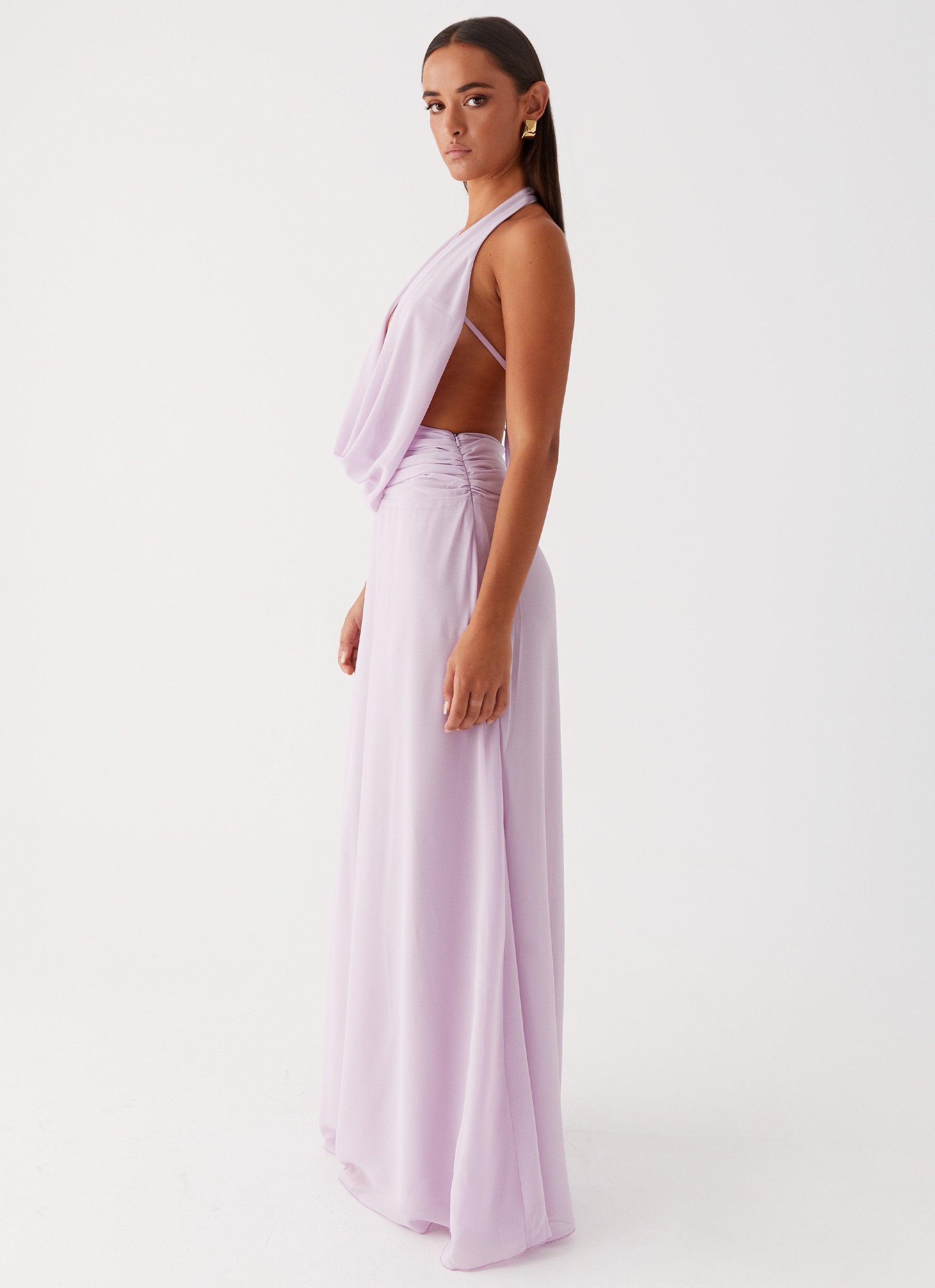 Elysia Chiffon Maxi Dress - Lilac Product Image