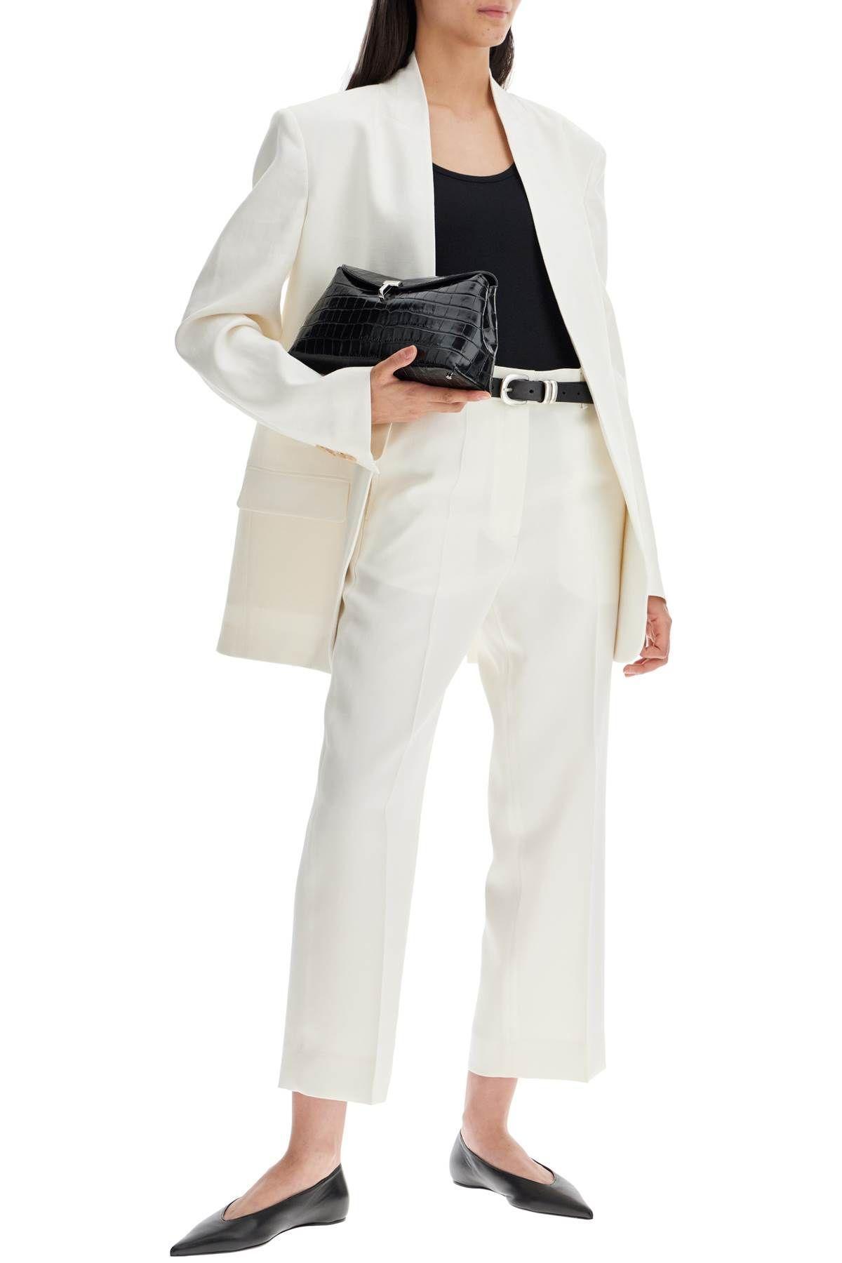 Harvy Open-front Linen Jacket In White Product Image