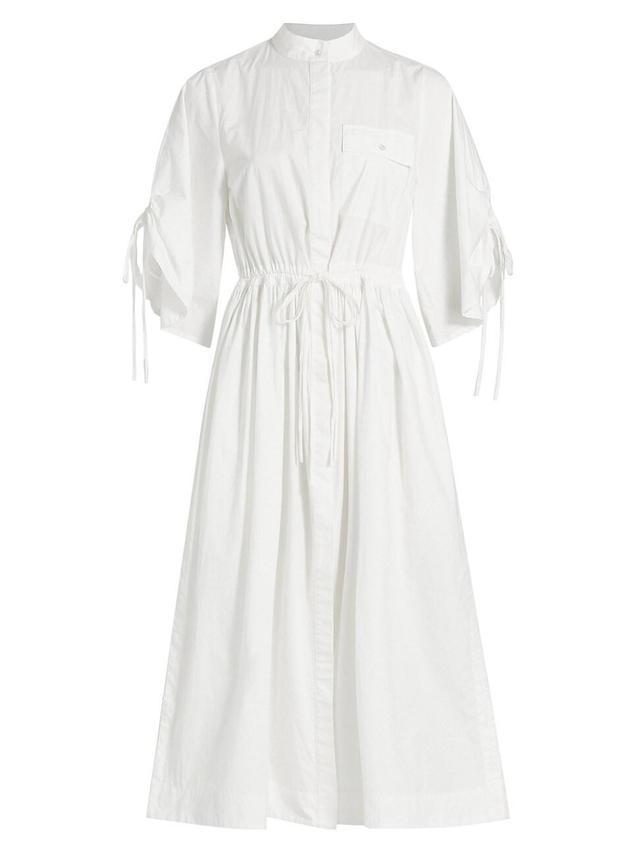 Womens Yana Cotton Poplin Drawstring Midi-Dress Product Image