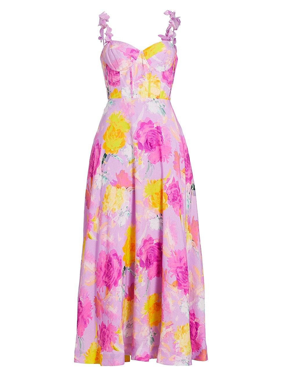 Womens Carmen Floral Bustier Maxi-Dress Product Image