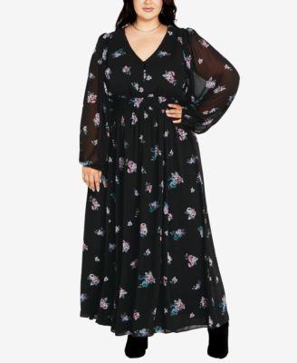 Plus Size Jemina Maxi V-neck Dress Product Image