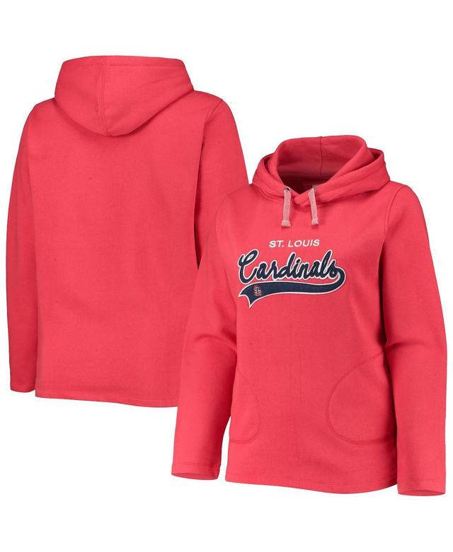 Womens Soft as a Grape St. Louis Cardinals Plus Size Side Split Pullover Hoodie Product Image