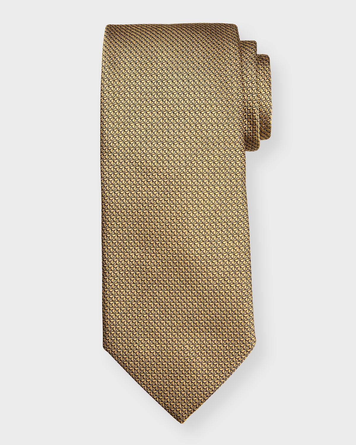 Mens Geometric Silk Tie Product Image