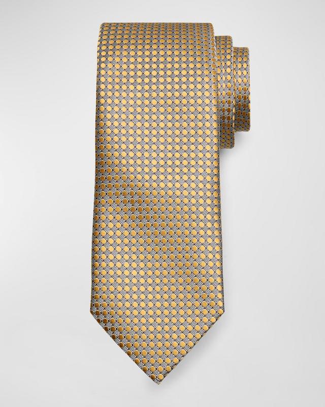 Mens Mulberry Silk Geometric Dots Tie Product Image