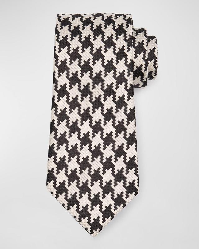 Men's Houndstooth Silk Tie Product Image