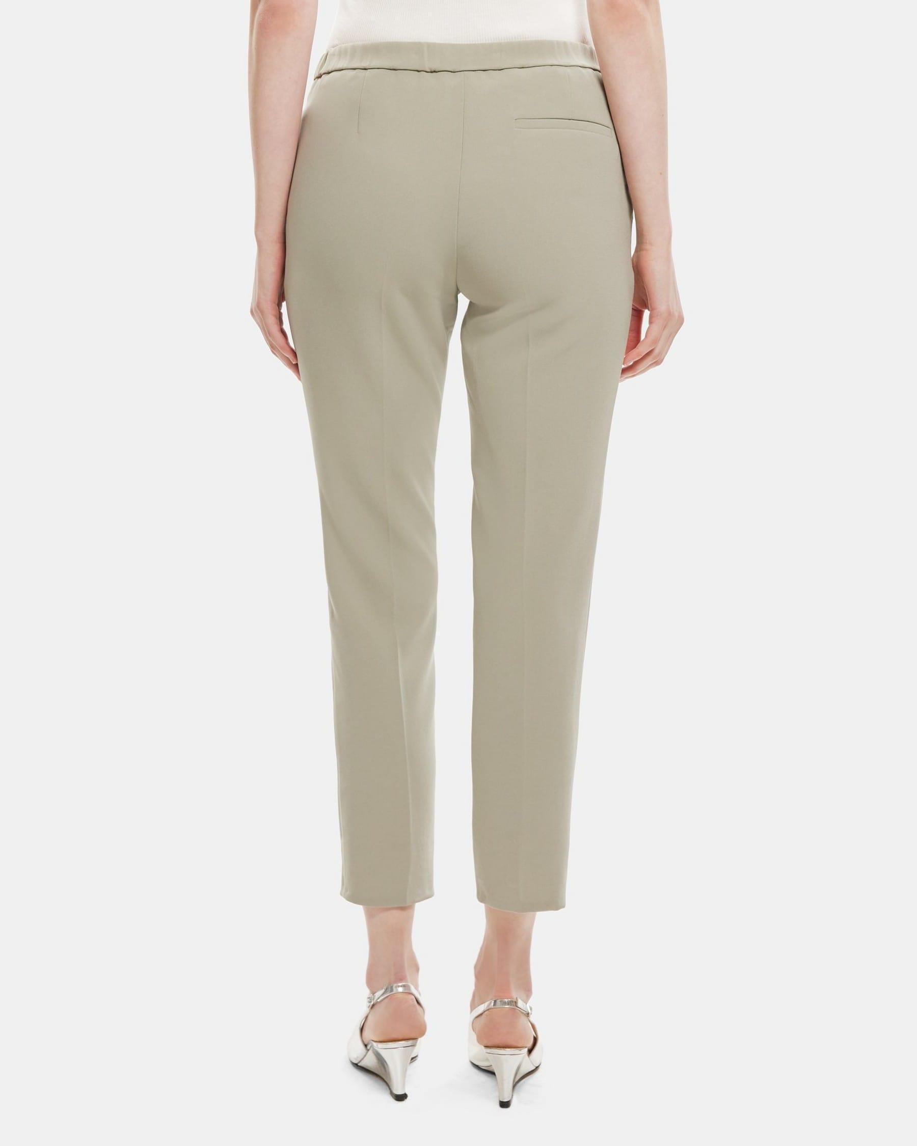 Cropped Slim Pull-On Pant in Crepe Product Image