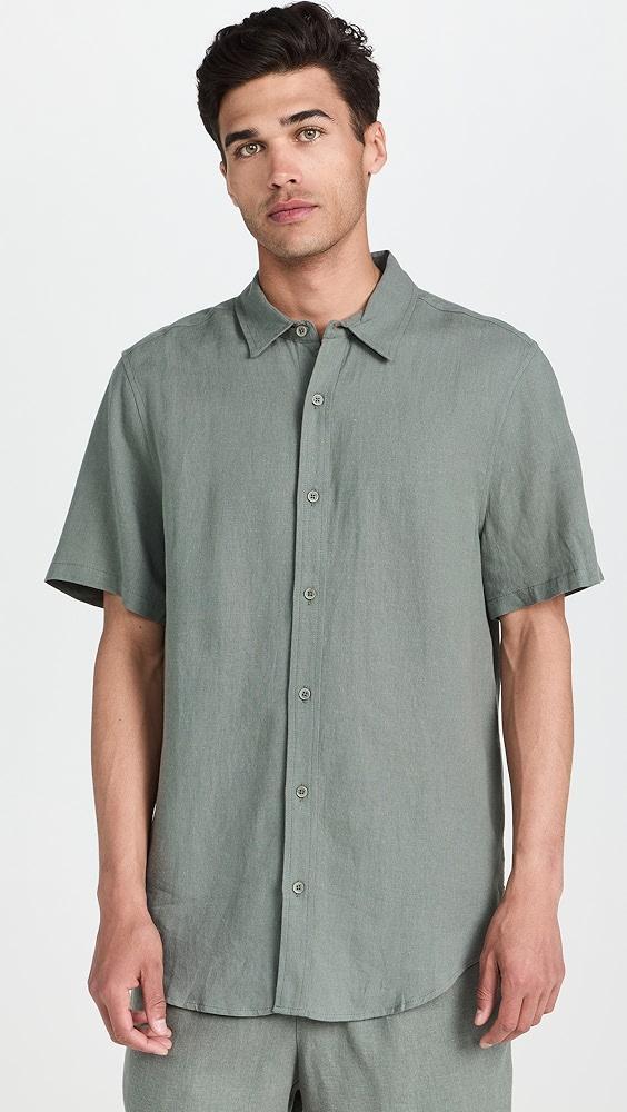 Onia Standard Short Sleeve Linen Shirt | Shopbop Product Image