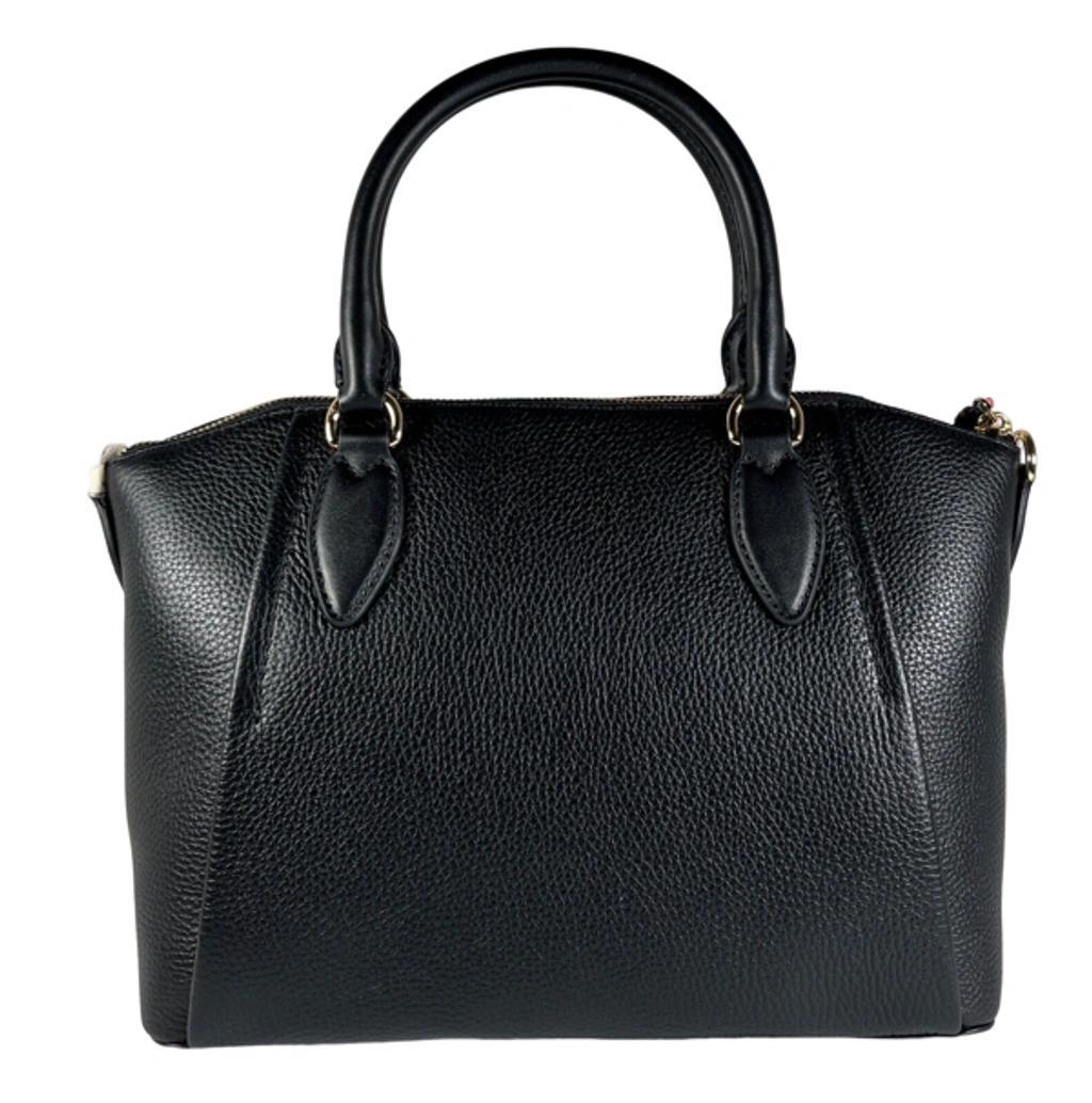 MICHAEL KORS Sienna Medium Satchel Black Pebbled Leather Bag Product Image