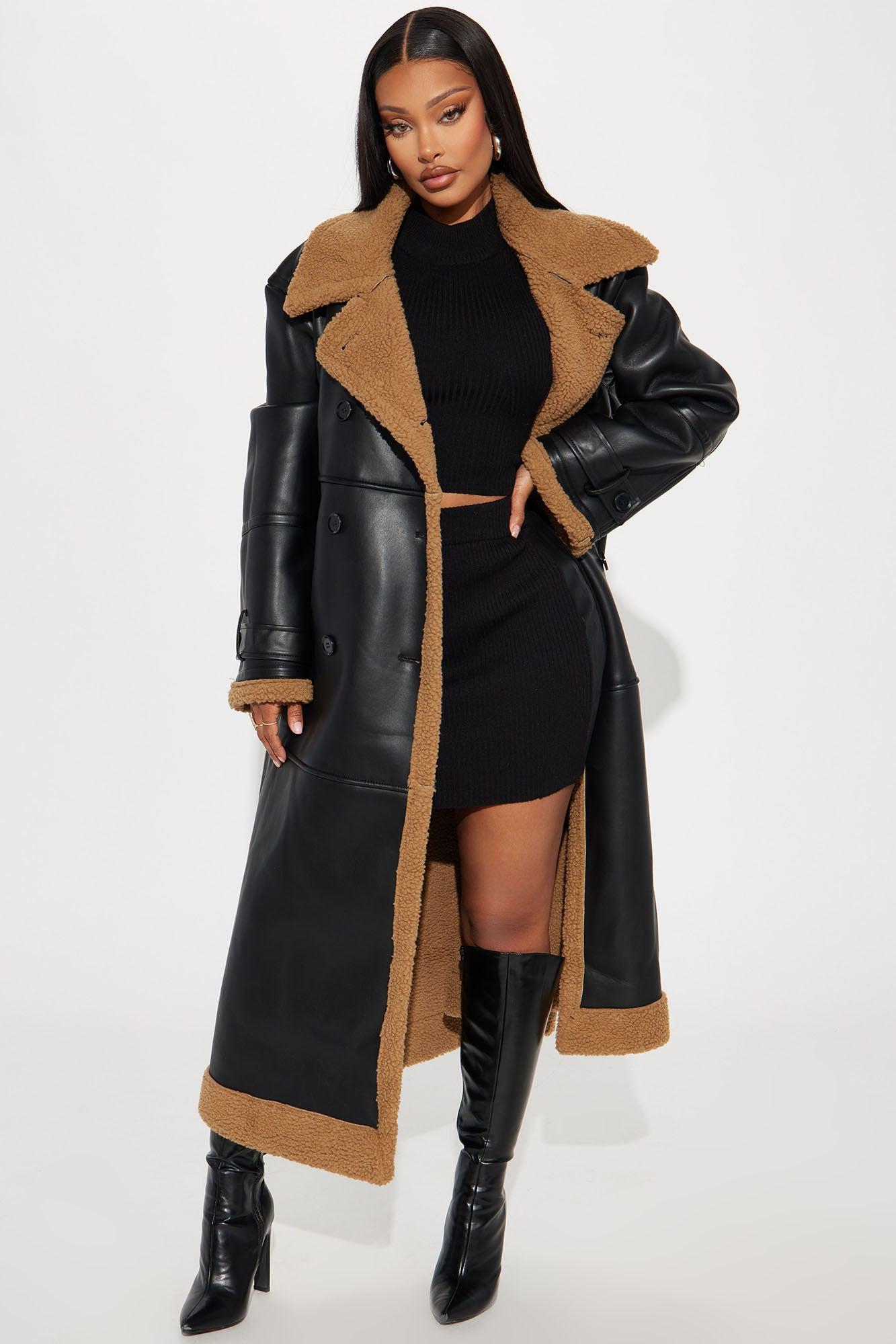 Hard To Replace Trench Coat - Black/combo product image