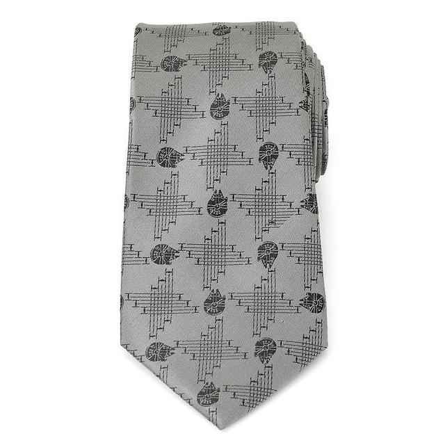 Mens Star Wars Pattern Tie, Grey Product Image