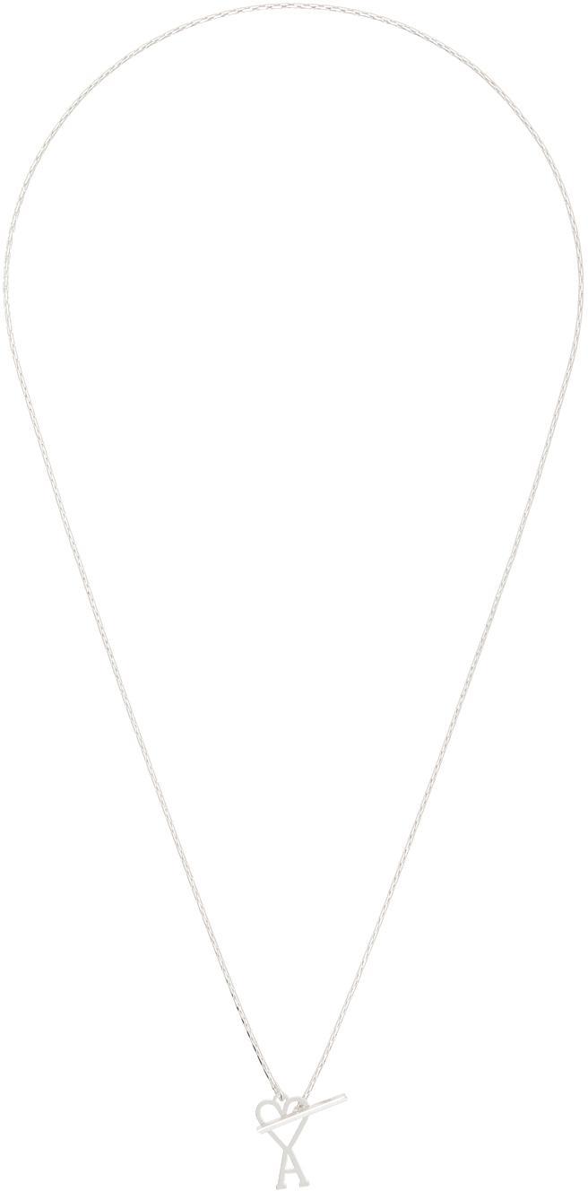 AMI ALEXANDRE MATTIUSSI Silver Ami De Cœur Chain Necklace In Silver/900 Product Image