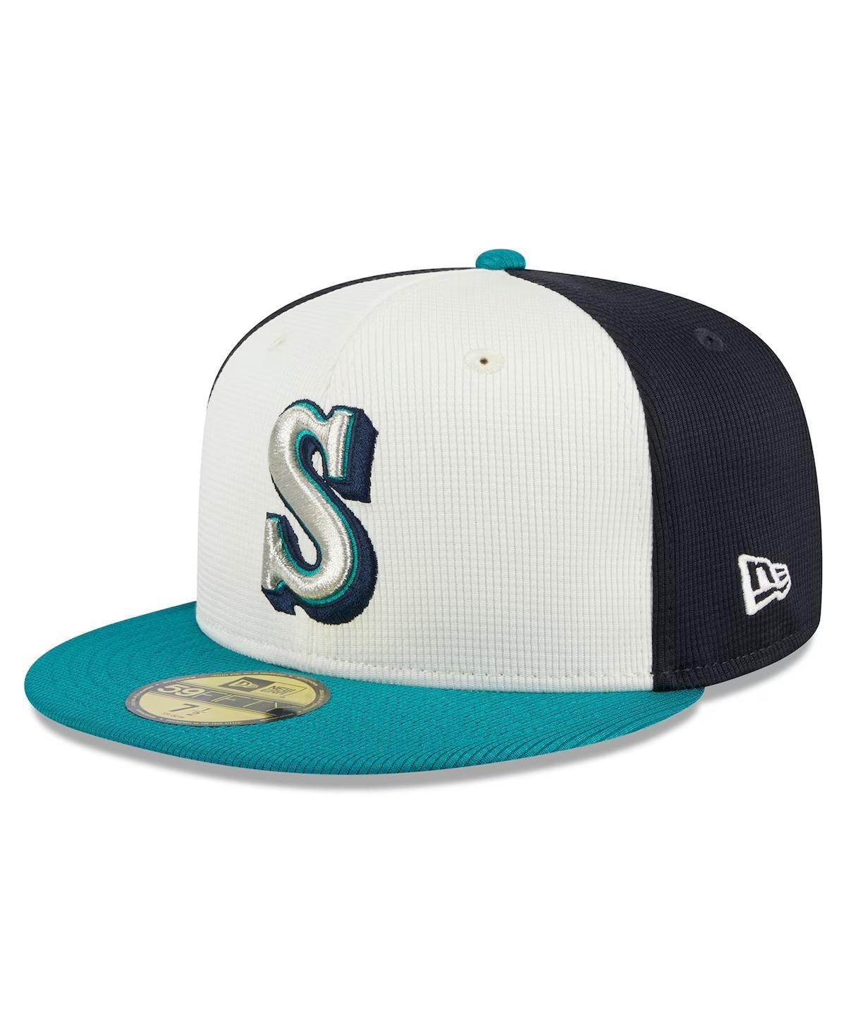 Mens New Era Cream Seattle Mariners 2024 Batting Practice 59FIFTY Fitted Hat Product Image