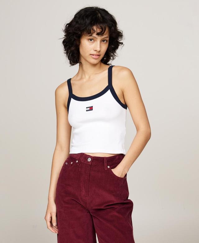 Tommy Jeans Womens Contrast-Edge Badge Logo Tank Top Product Image