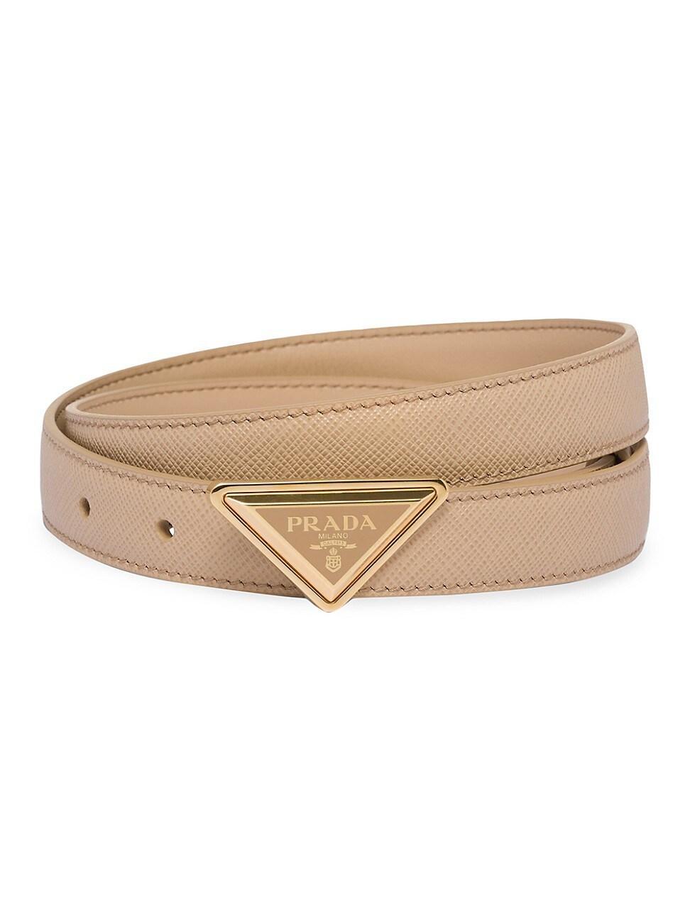 Womens Saffiano Leather Belt Product Image