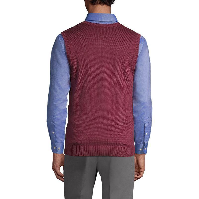 Lands End Mens School Uniform Cotton Modal Sweater Vest Product Image