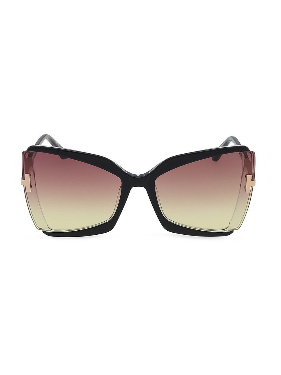 TOM FORD Gia 63mm Oversize Butterfly Sunglasses Product Image