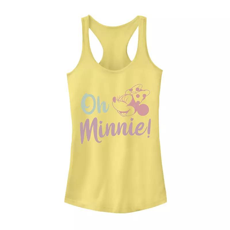 Juniors Disney Mickey And Friends Oh Minnie Simple Text Racerback Graphic Tank Top, Girls Product Image