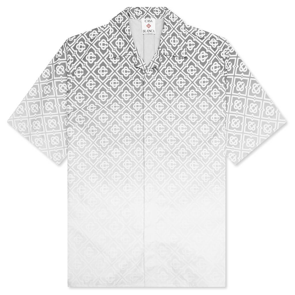 Gradient S/S Cuban Colloar Shirt - Grey Male Product Image