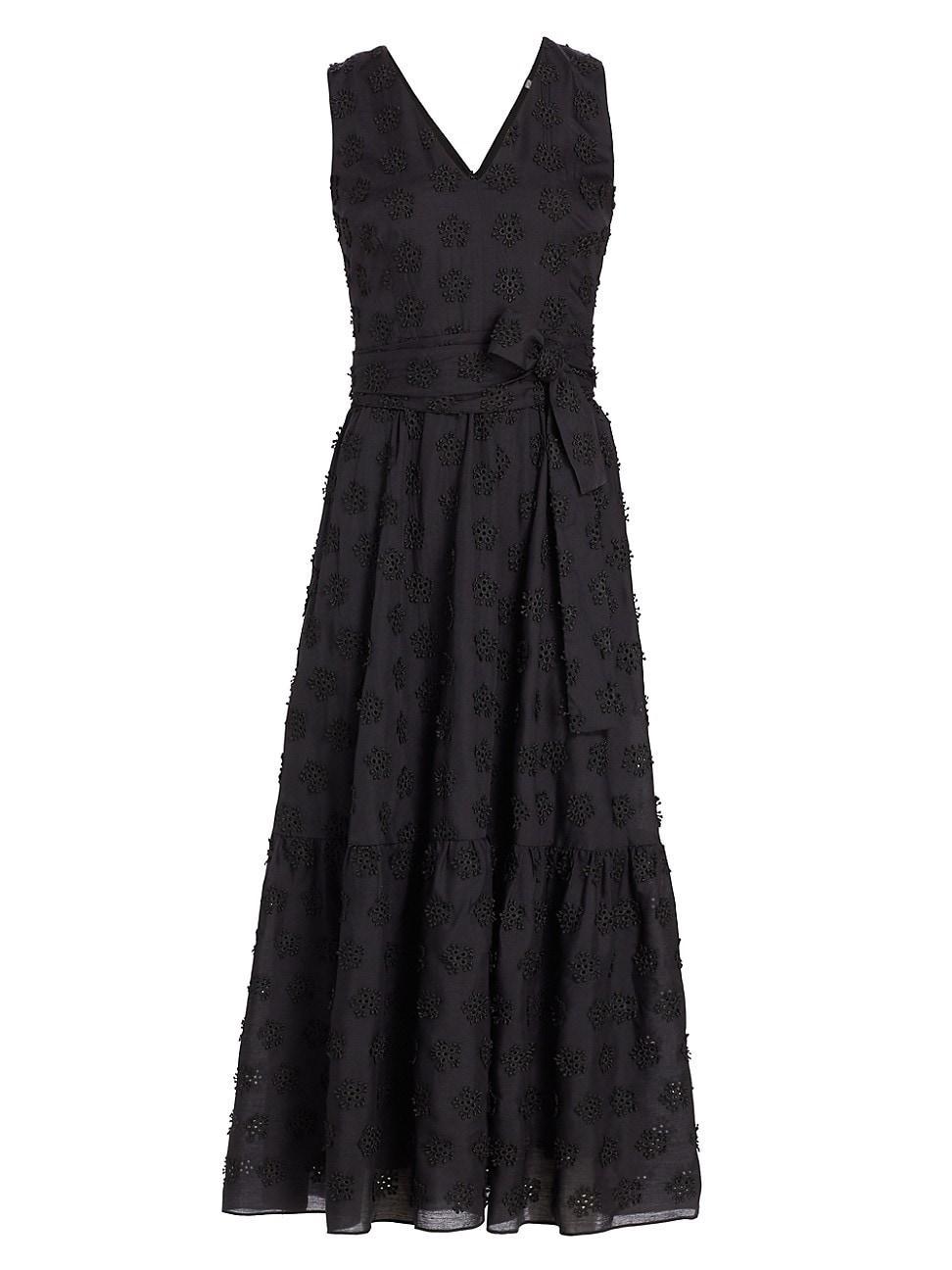 Womens Simone Textured Eyelet Maxi Dress Product Image