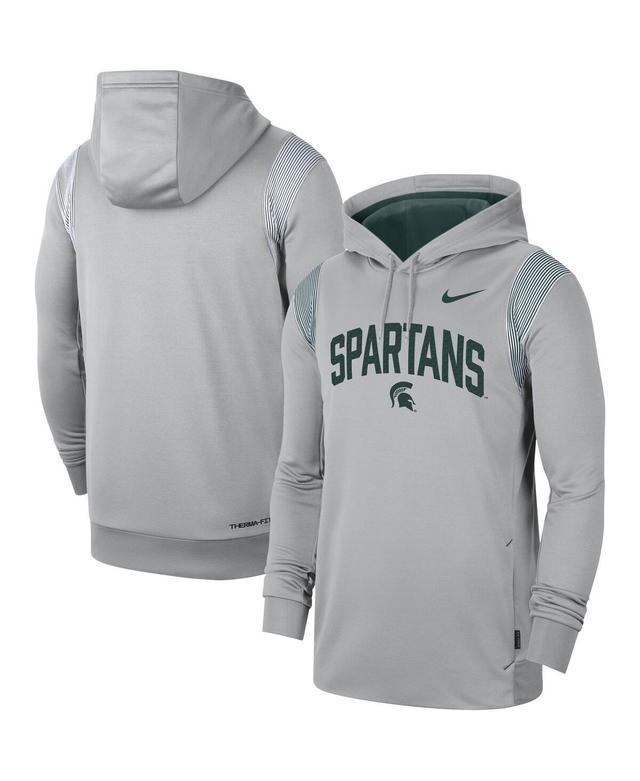 Mens Nike Gray Michigan State Spartans 2022 Game Day Sideline Performance Pullover Hoodie Grey Product Image