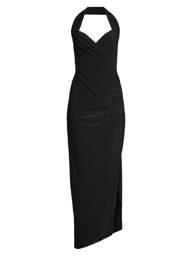 Womens Halter Drape Gown Product Image