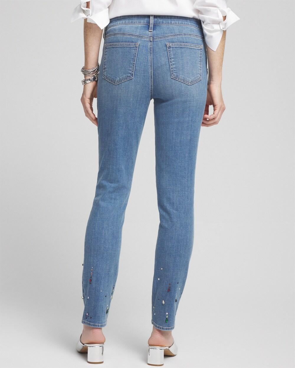 Girlfriend Embellished Ankle Jeans Product Image