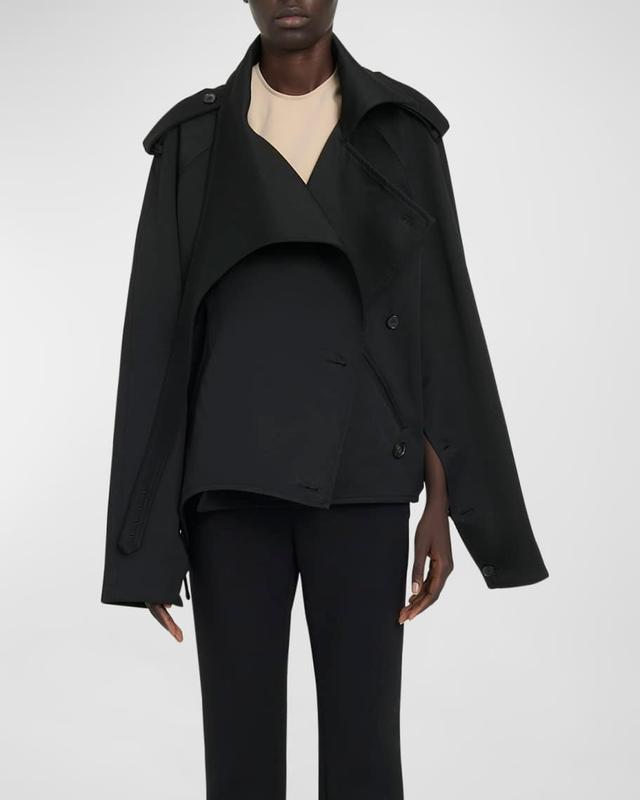 Oblique Short Trench Coat Product Image