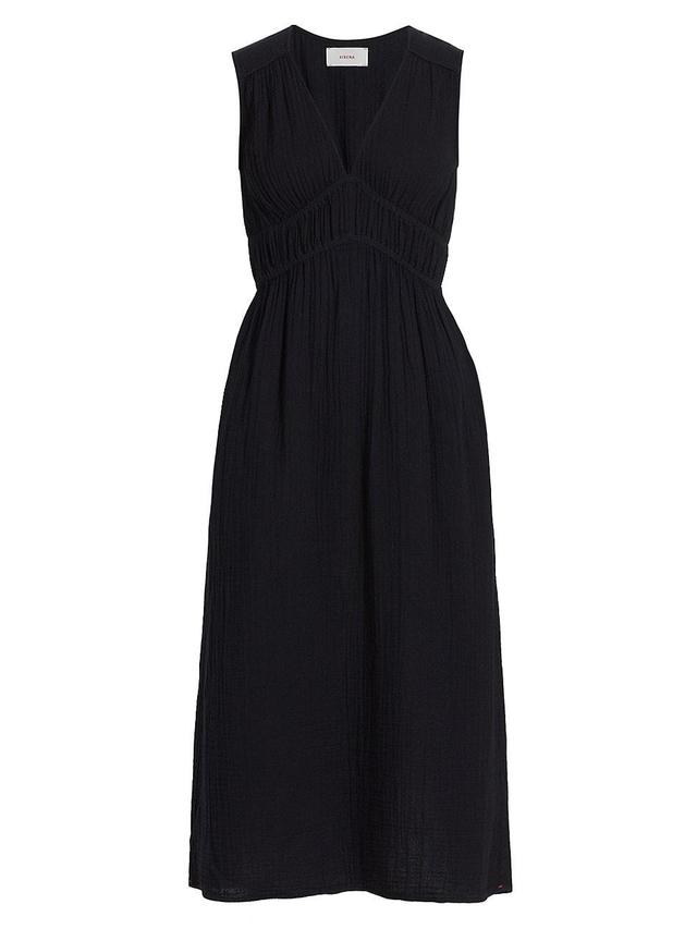 Womens Arwen Cotton Sleeveless Midi-Dress Product Image