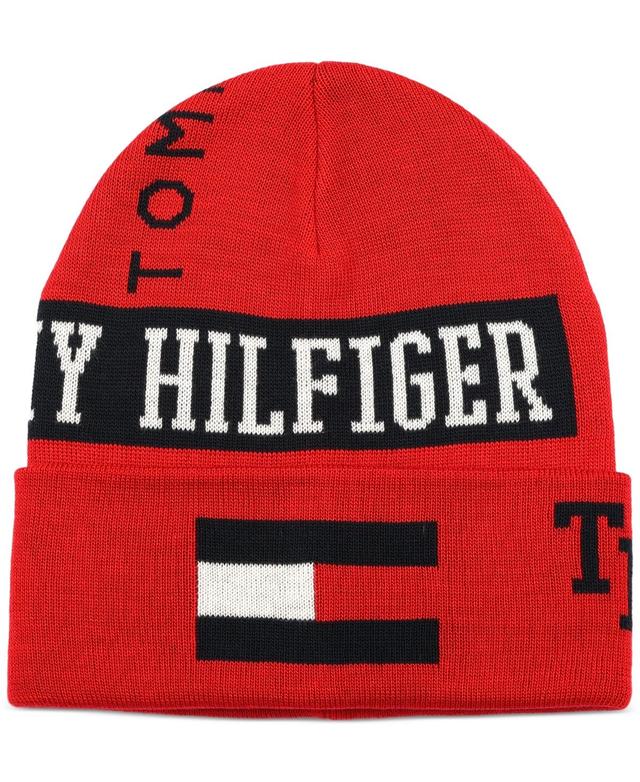 Tommy Hilfiger Mens Logo Graphic Cuffed Hat Product Image